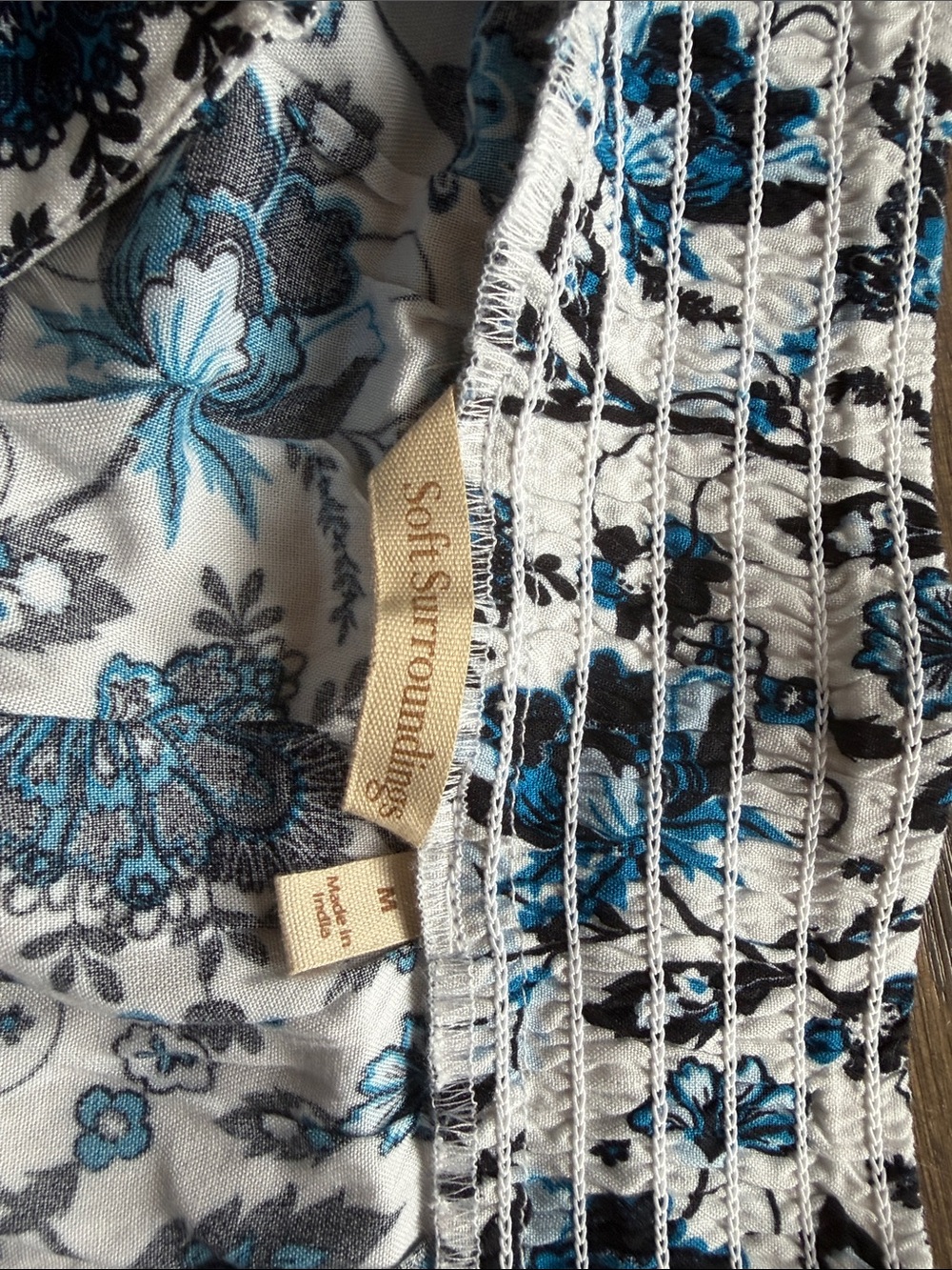 Soft Surroundings Blue & White Floral Maxi Skirt - Picture 5 of 6